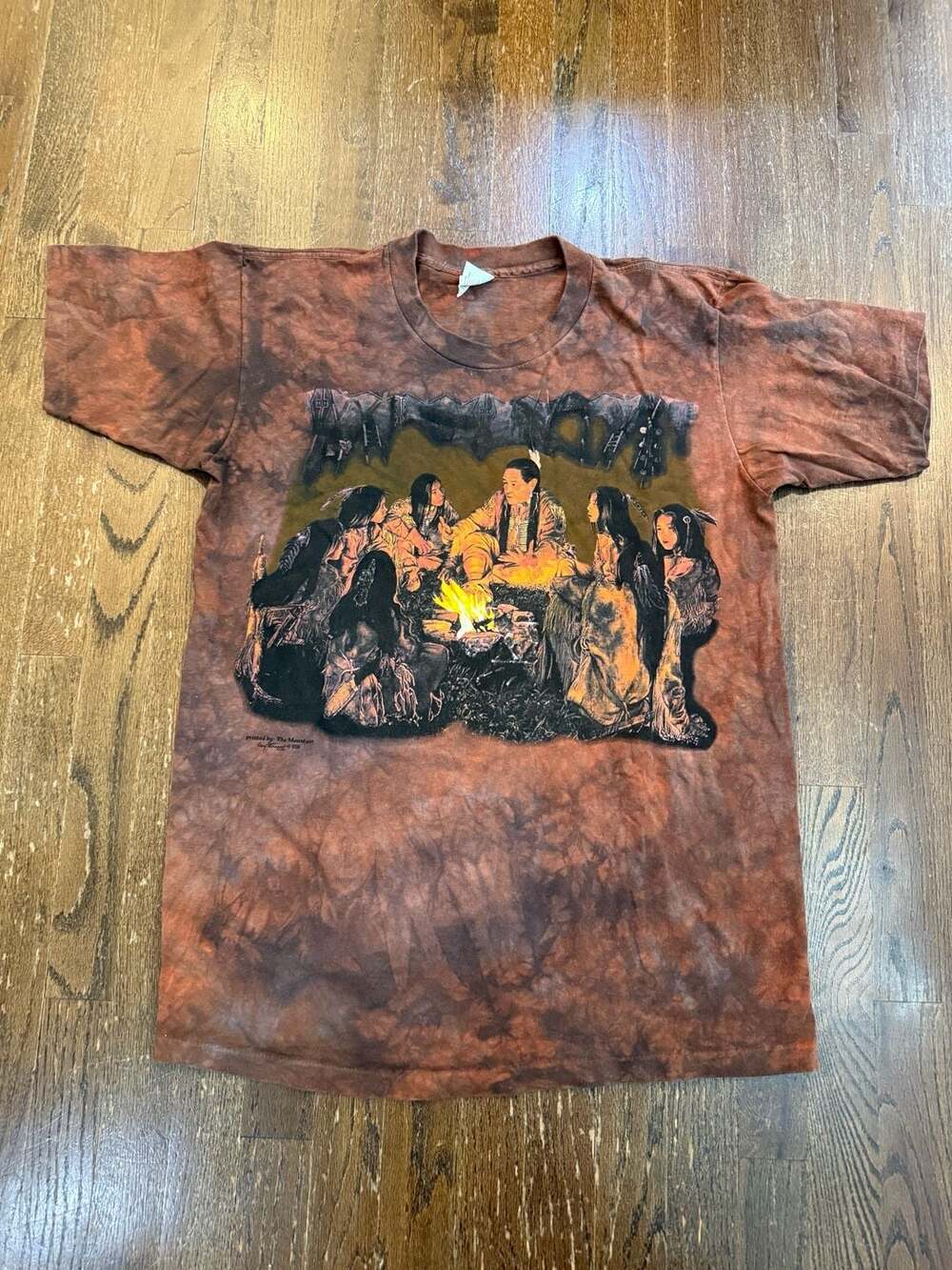 Vintage 1996 The Mountain Craig Tennant Native American Graphic T-Shirt Size L